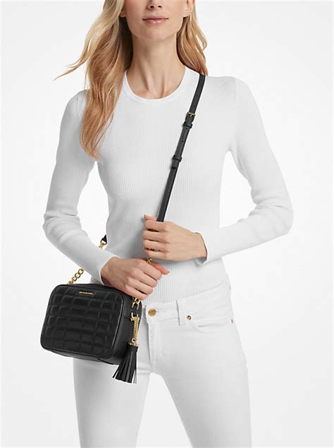 michael kors santorini crossbody bag|Jet Set Medium Quilted Leather Crossbody Bag .